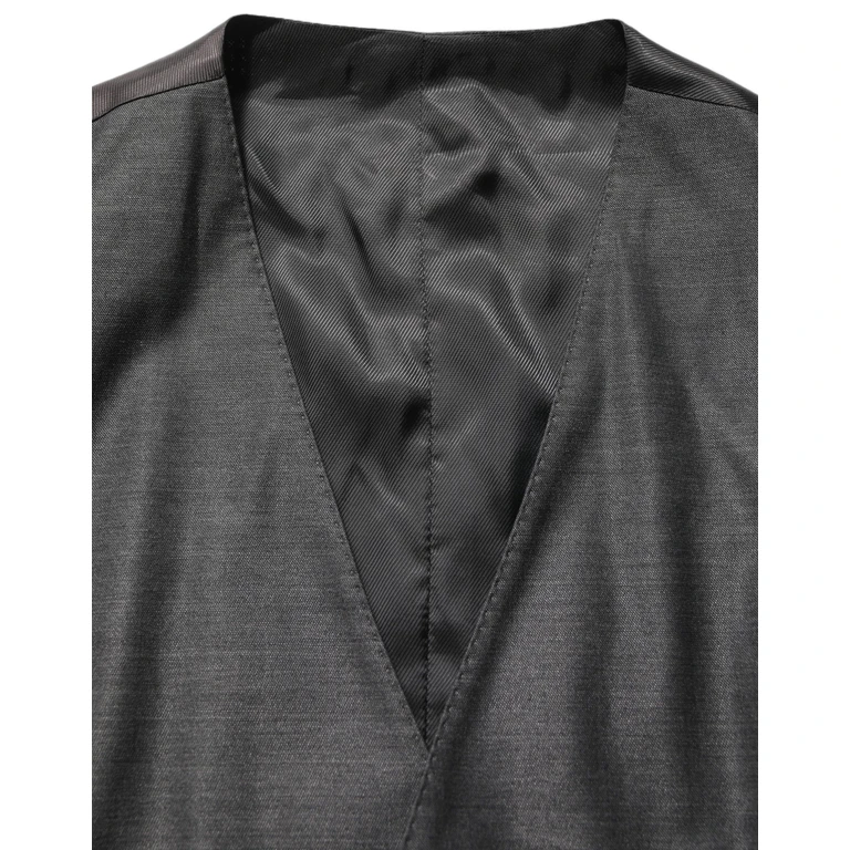 Dolce & Gabbana Gray Martini Slim Fit Formal 3 Piece Suit Virgin Wool Silk - Men