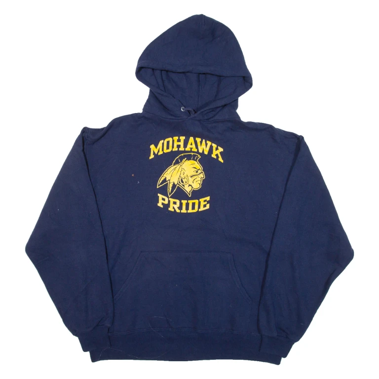 JERZEES Mohawk Pride Mens Blue Hoodie USA L