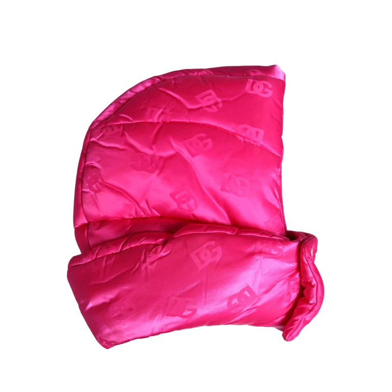 Dolce & Gabbana Men Pink Logo Print Whole Head Wrap Capello Hat Polyester - Men