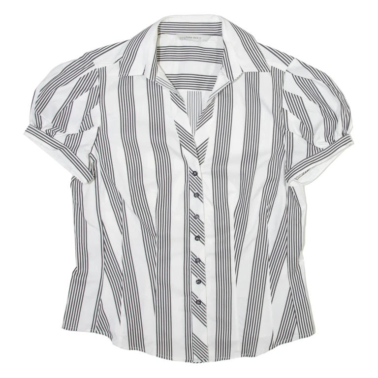 ZARA Womens Shirt White Striped S