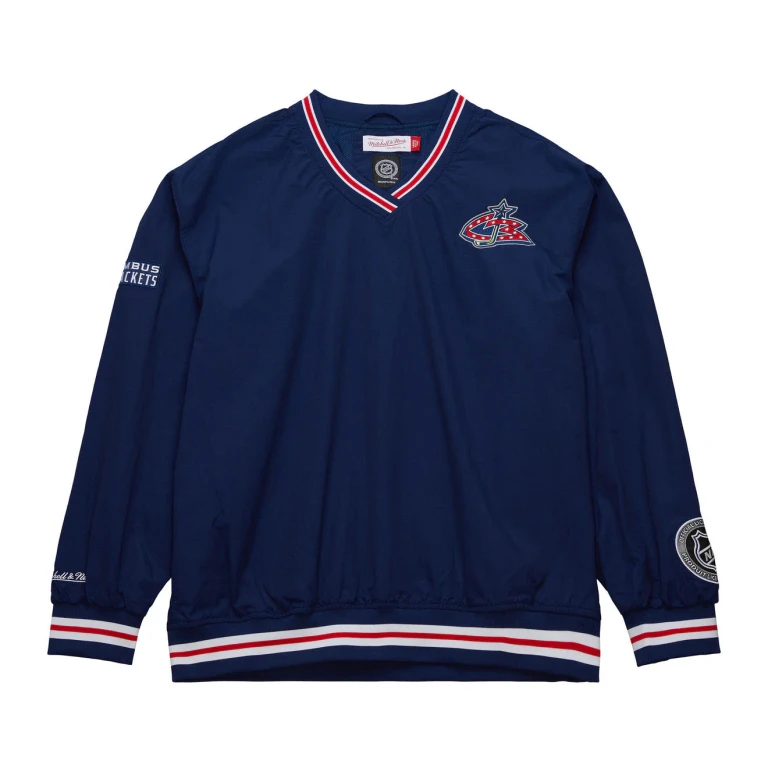 Men's NHL Classic Nylon Pullover Current Logo Blue Jackets Pullovers