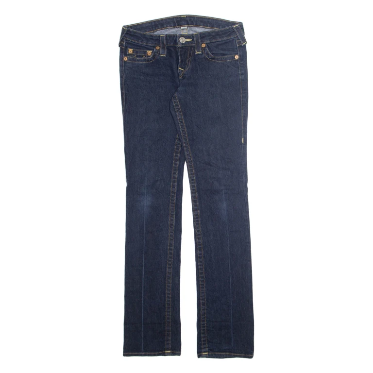 TRUE RELIGION Womens Jeans Blue Slim Straight W27 L33