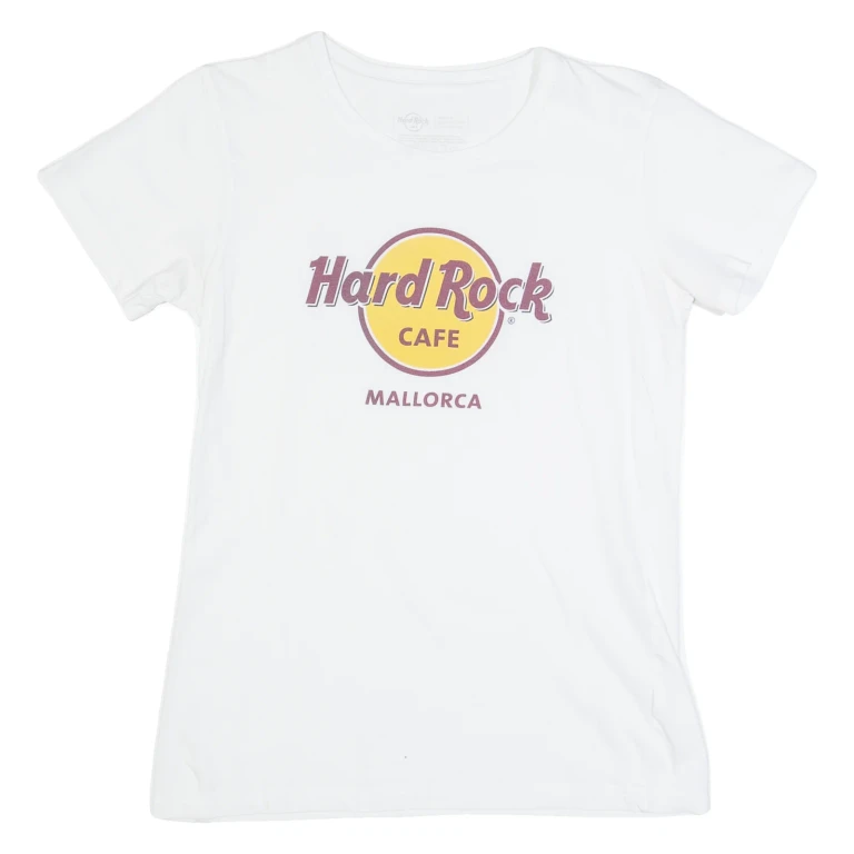 HARD ROCK CAFE Mallorca Womens Band T-Shirt White M