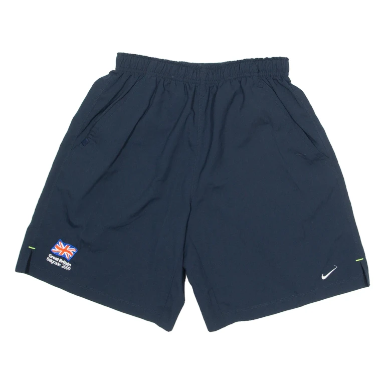 NIKE Mens Sports Shorts Blue Relaxed S W26