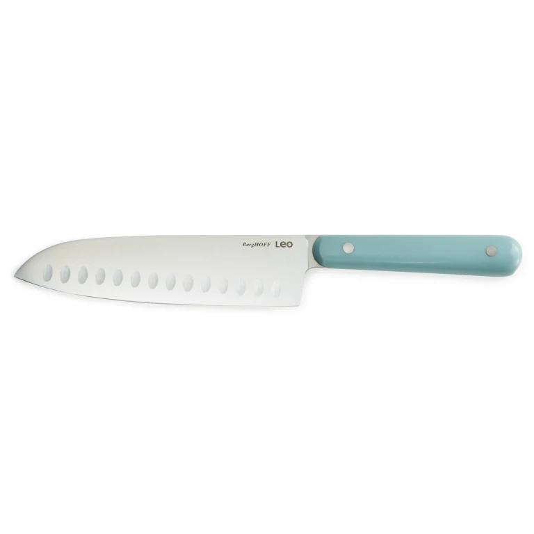 Leo Glints Stainless Steel Santoku Knife 7", Slate
