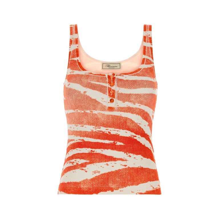 Blumarine Natural Exterior: Cotton Elastane Maglie