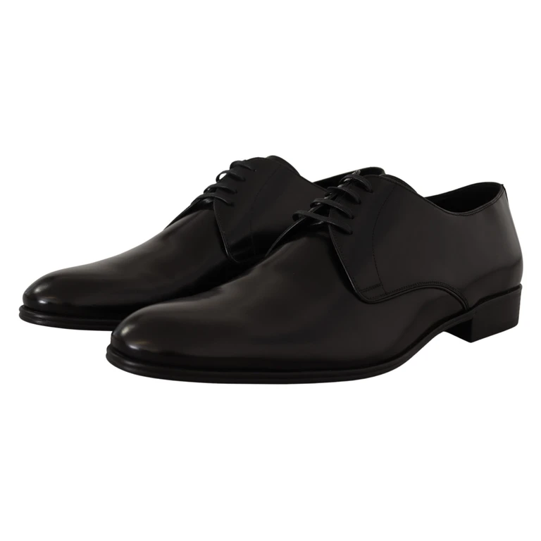 Dolce & Gabbana Black Leather Lace Up Formal Derby Shoes - Men
