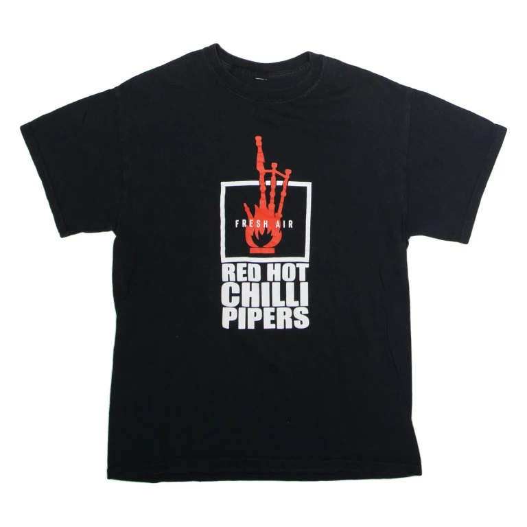 Red Hot Chilli Peppers Fresh Air Mens Band T-Shirt Black Crew Neck M