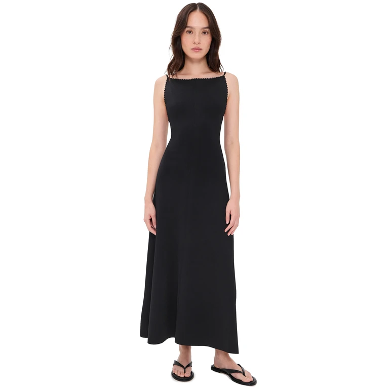 Theory Square Neck Maxi Dress black - 001 P