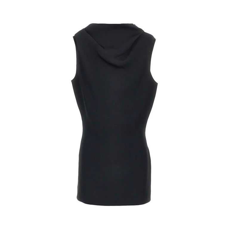 Crepe satin mini dress Woman 4