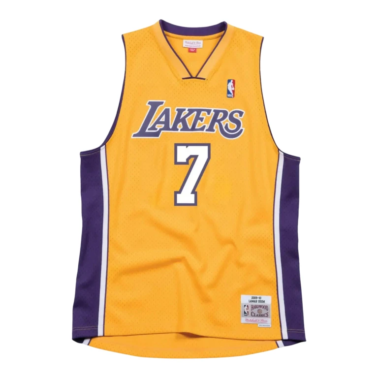 Los Angeles Lakers 2009-10 Lamar Odom Men Jersey Gold