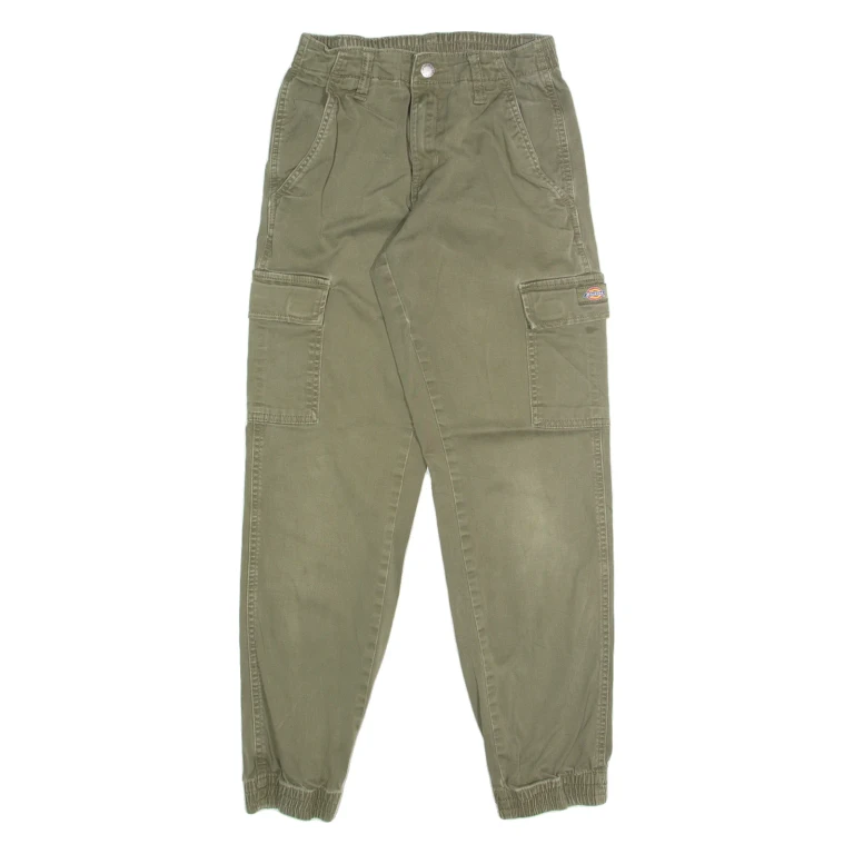 DICKIES Cargo Mens Trousers Green Regular Tapered W24 L28