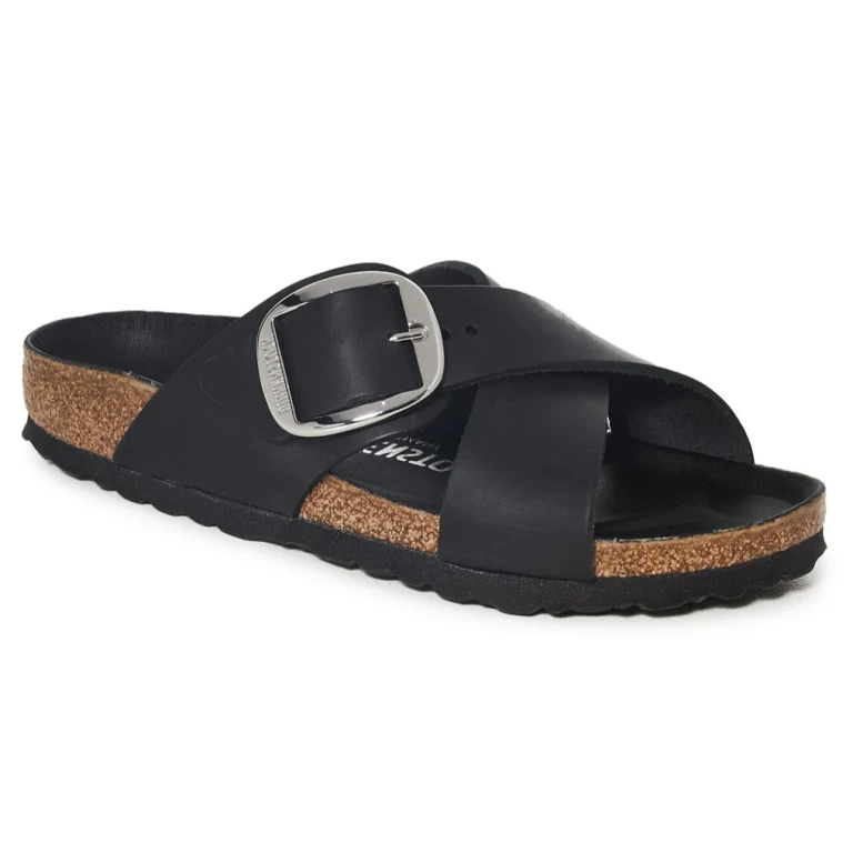 Siena Big Buckle Oiled Leather Black
