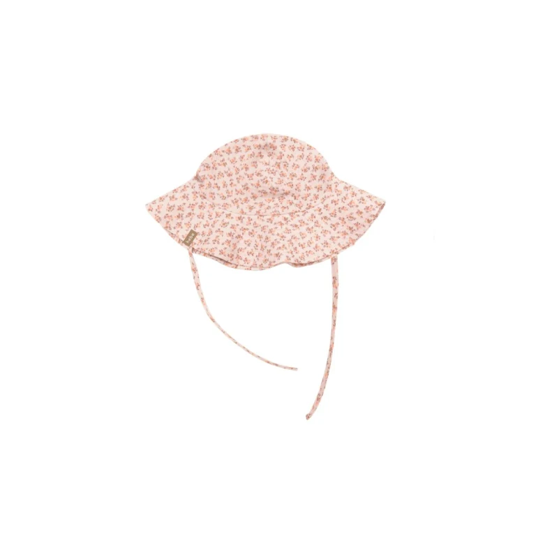Girls Organic Muslin Sun Hat with Floral Print - 2-4y (52/54cm)