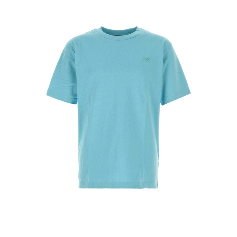 New Balance Turquoise Cotton T-Shirt Taffyblue Exterior - Men