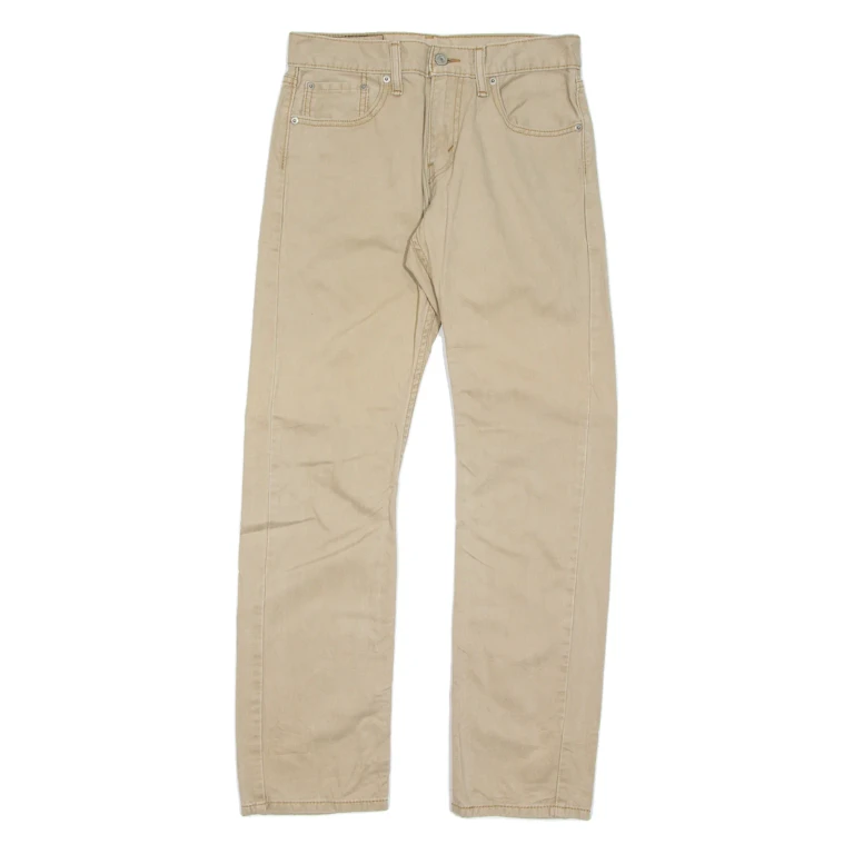 LEVI'S 514 Mens Trousers Beige Regular Tapered W28 L30