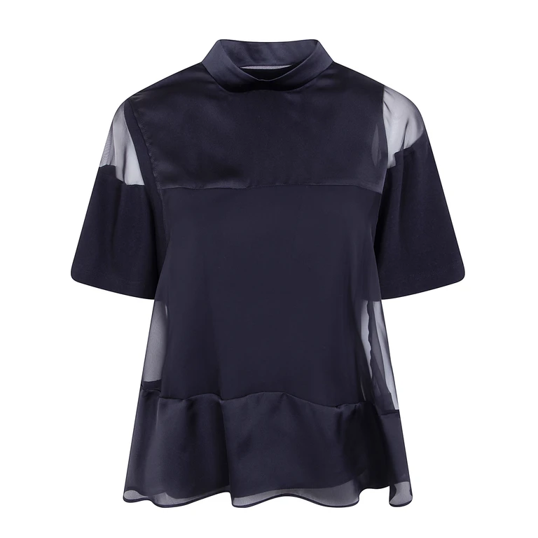 Satin X Cotton Jersey T-Shirt