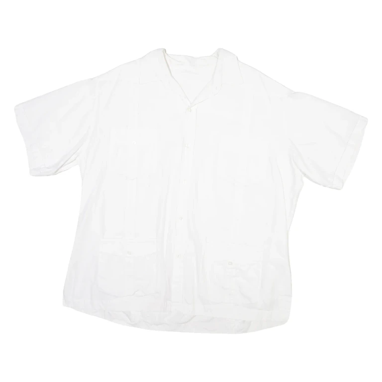 Mens Plain Shirt White L