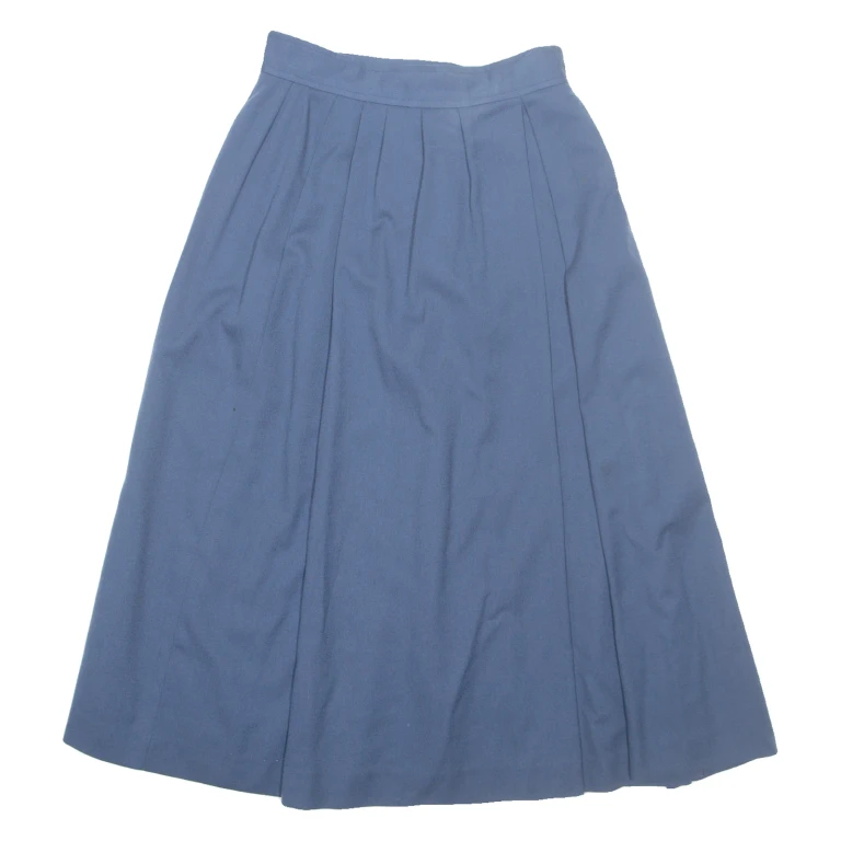 VICTORIA CANADA Womens A-Line Skirt Blue Midi Wool XS