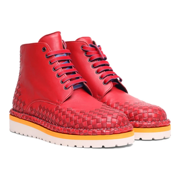 Bottega Veneta Intrecciato Combat Boots