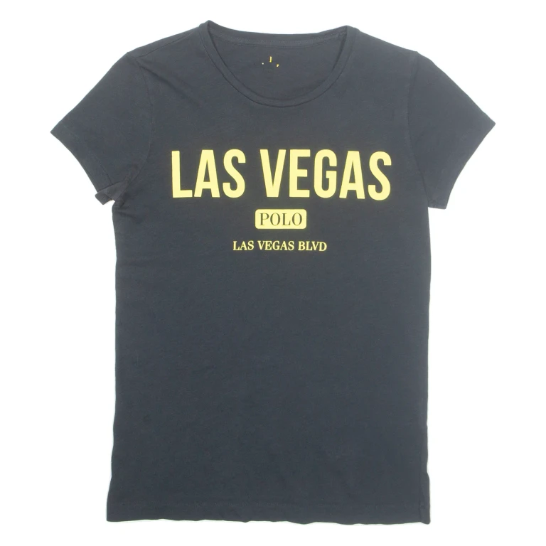 POLO RALPH LAUREN Las Vegas Womens T-Shirt Black S