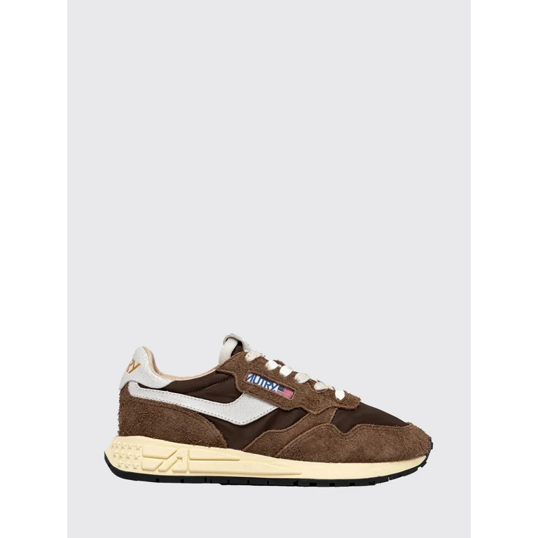 Reelwind Low Top Sneakers in Leather and Nylon with Carved Logo (WWLWNC39)