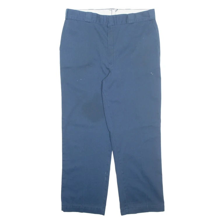 DICKIES Chino Mens Trousers Blue Regular Straight W38 L30