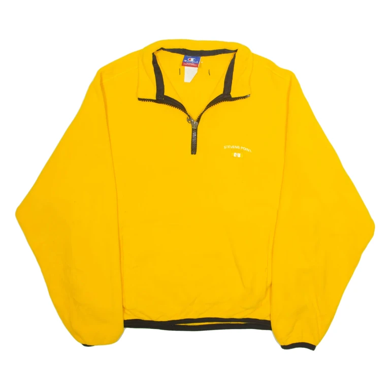 CHAMPION Mens Fleece Jacket Yellow XL