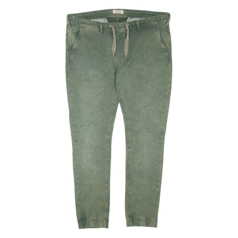 PEPE JEANS Mens Joggers Green Skinny XL W38 L31