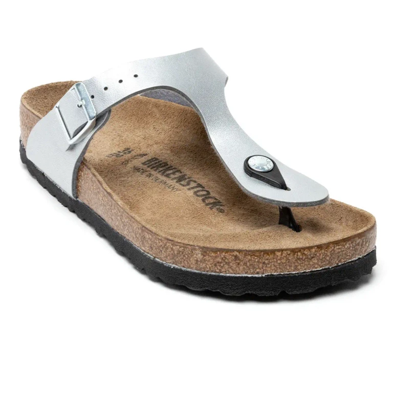 Gizeh Birko-Flor Silver Sandals