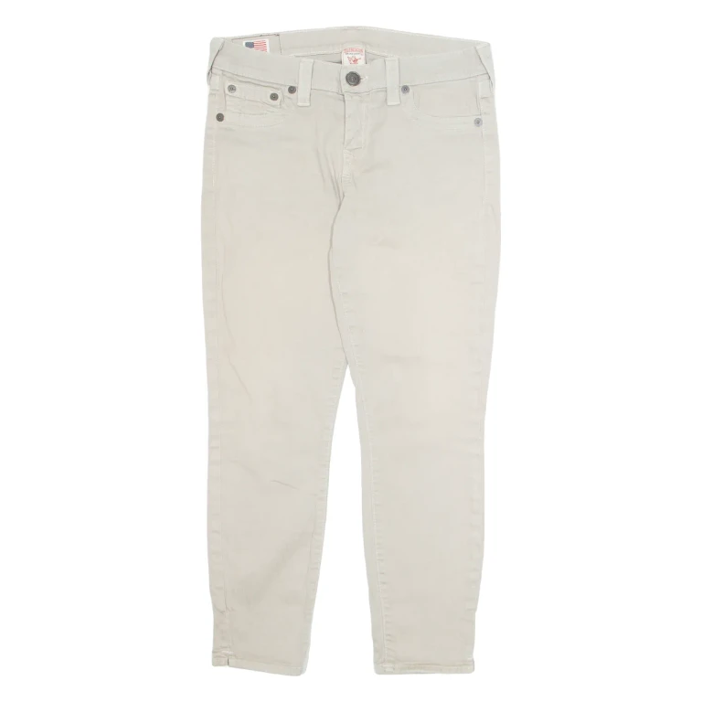 TRUE RELIGION Womens Trousers Beige Regular Straight W31 L26