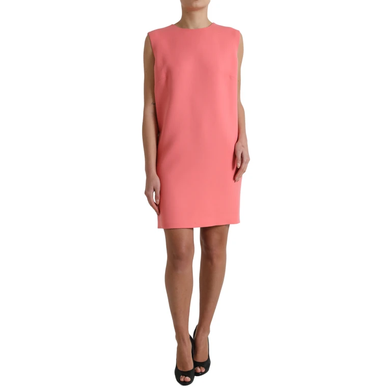 Dolce & Gabbana Pink Virgin Wool Sleeveless Mini Dress - Women