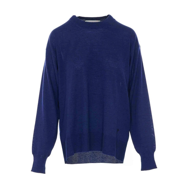 Ami Paris Pull Col Rond - Bleu (UKS856KN0066A021)
