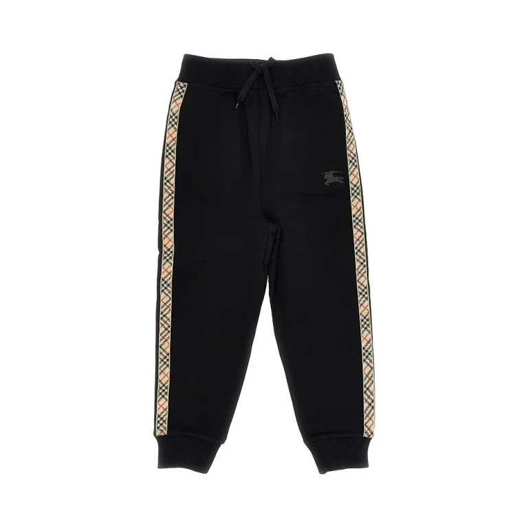 BURBERRY Sweatpants with Check trimmings Kids 8Y
