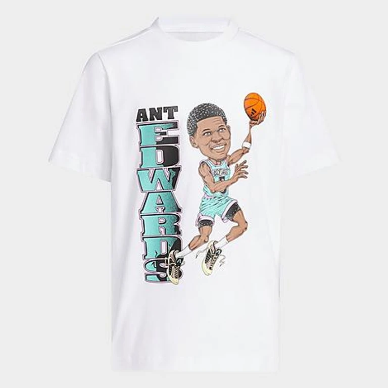 adidas Big Kids Basketball Anthony Edwards Easter T-Shirt in White Size: XS