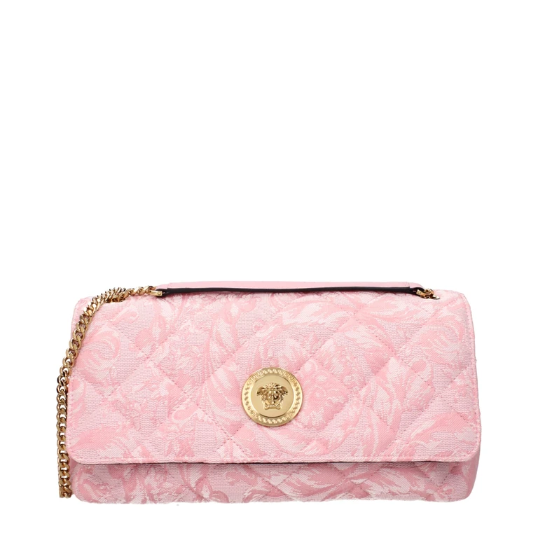 Versace Pink Fabric Shoulder Bag - Women