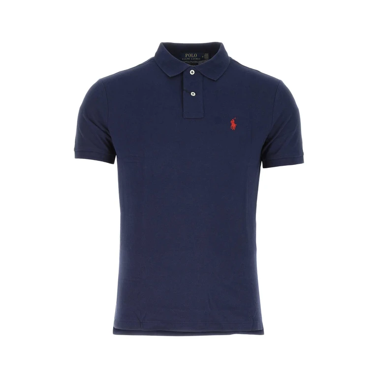 Polo Ralph Lauren Navy Blue Piquet Polo Shirt 008 Cotton Maglieria - Men