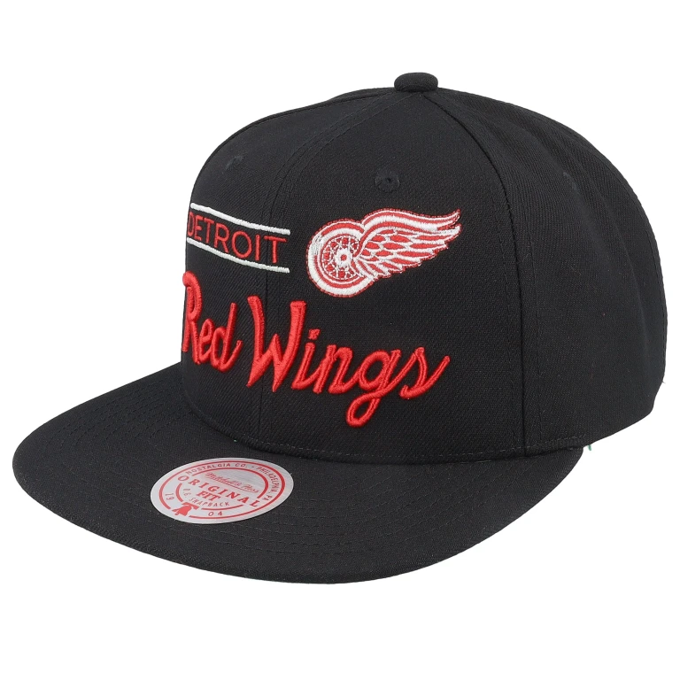 Men's NHL Retro Lock Up Snapback Red Wings Snapback Caps
