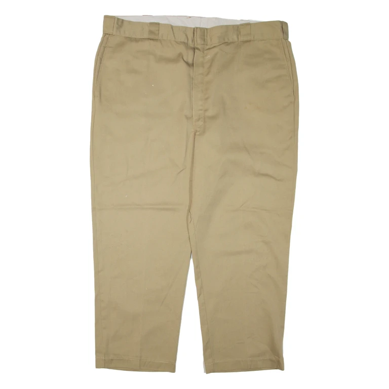 DICKIES Mens Trousers Beige Regular Tapered W42 L27
