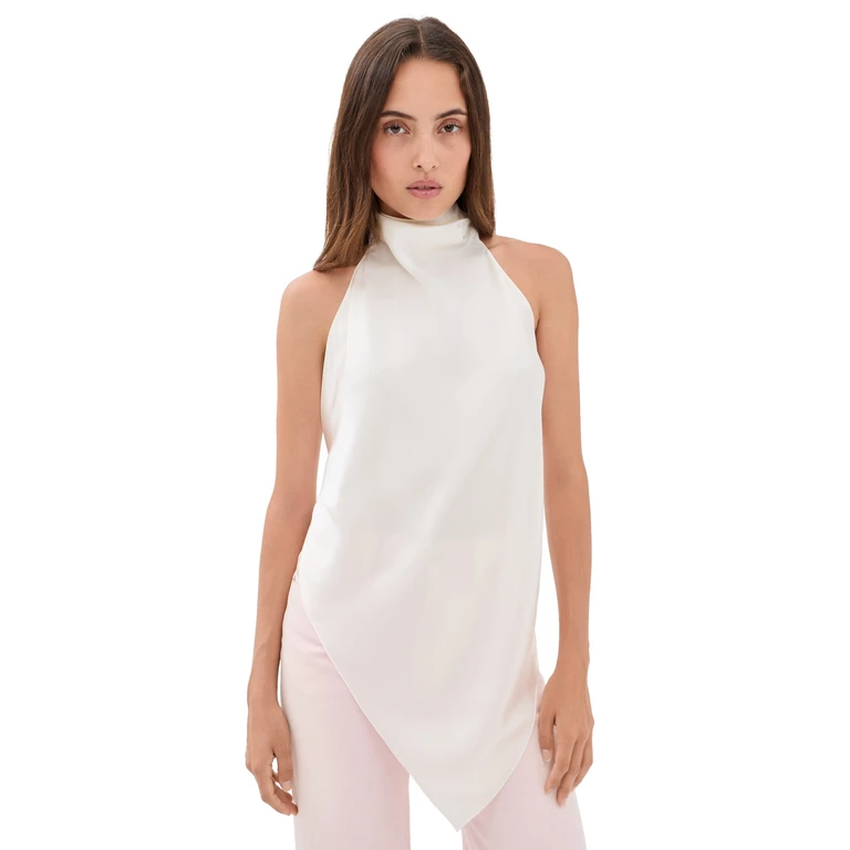Helmut Lang Tie Scarf Top Ivory XS