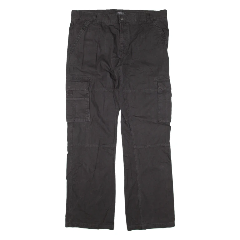 SERGIO VITTI Cargo Mens Trousers Grey Loose Straight W40 L33