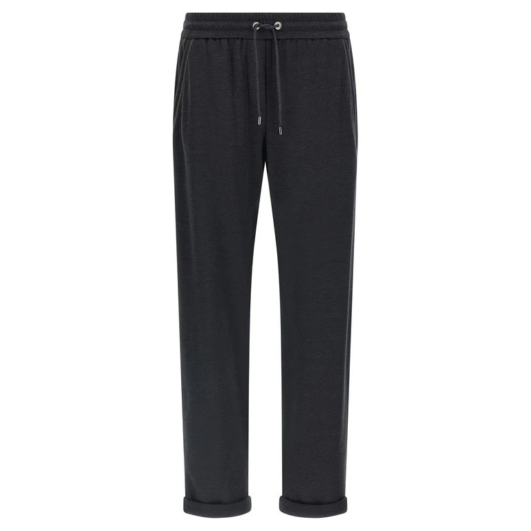 Brunello Cucinelli Gray Cotton Joggers (workout Pants) - Women