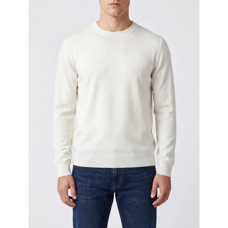 Long-Sleeved Pure Cotton Crewneck Jumper (S6K303401101)
