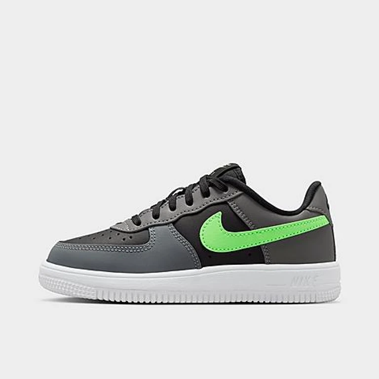 Nike Little Kids Force 1 Casual Shoes in Black/Smoke Grey/White Size: 1.0