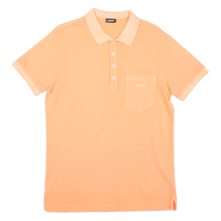 DIESEL Mens Polo Shirt Orange L