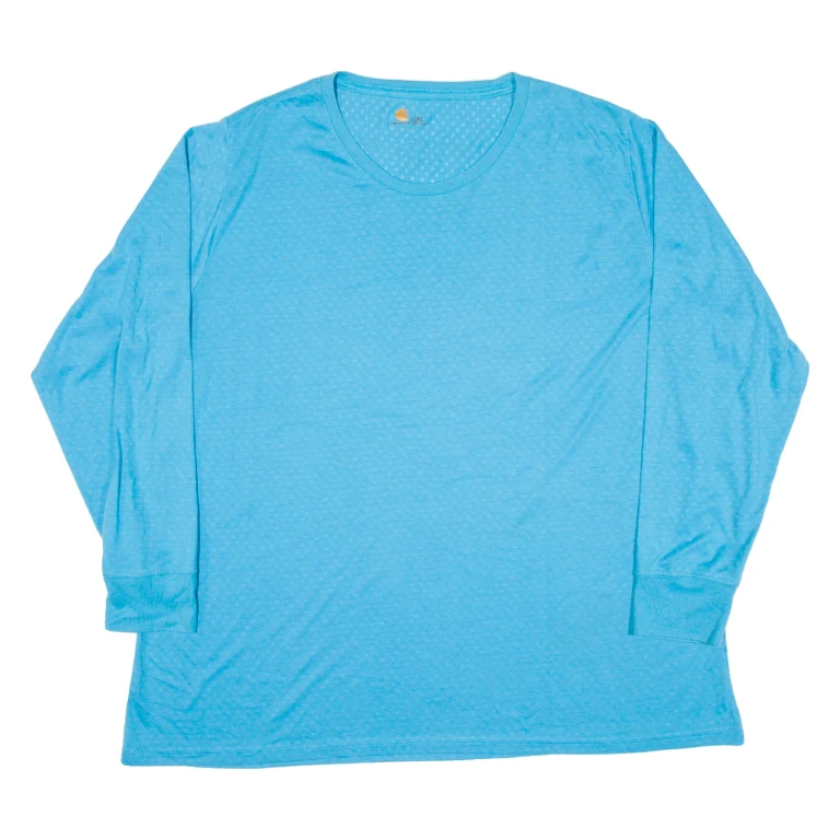 CARHARTT Womens T-Shirt Blue Long Sleeve XL