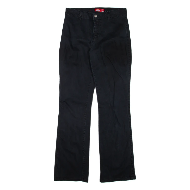 DICKIES Workwear Womens Trousers Black Slim Bootcut W28 L30