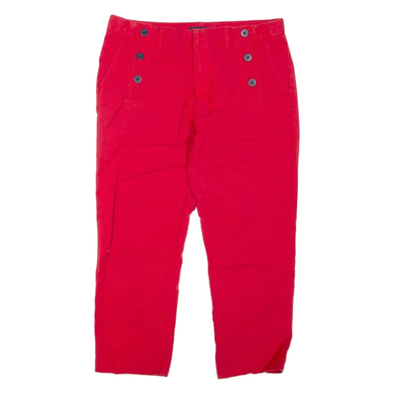 TOMMY HILFIGER Womens Trousers Red Regular Tapered W32 L24