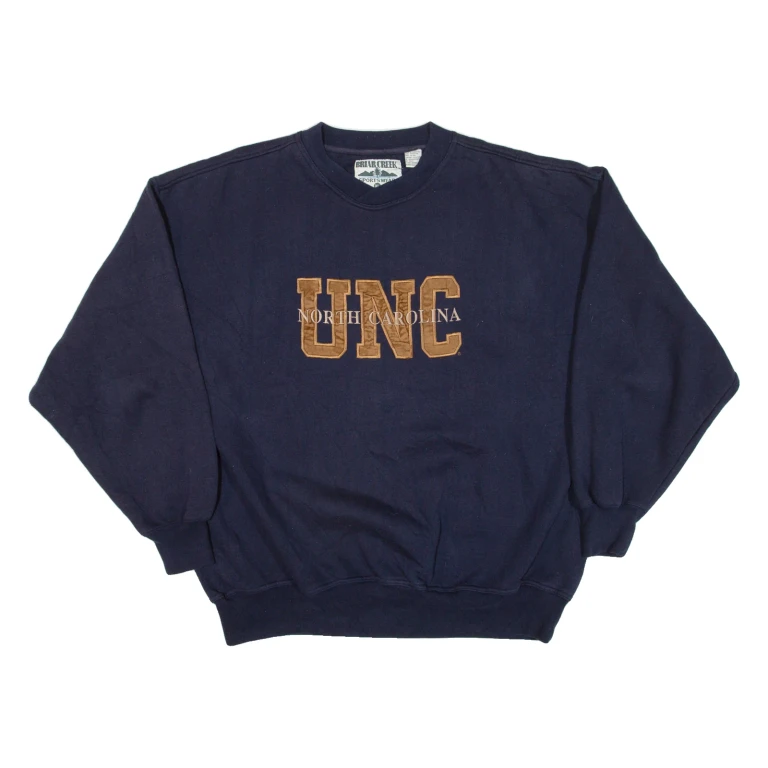 BRIAR CREEK North Carolina Unc Mens Sweatshirt Blue USA XL