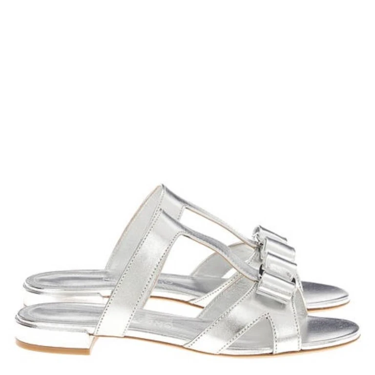 Ferragamo Lylia Vara Bow Flat Sandals, Size 7 C